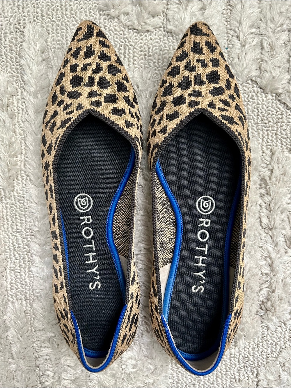 Rothy's The Point ballet flats - Size 8 - retired Leopard/Animal Print